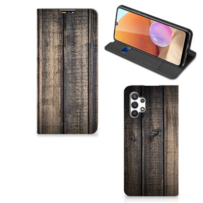 Samsung Galaxy A32 4G | A32 5G Enterprise Editie Book | Wallet Case | Steigerhout