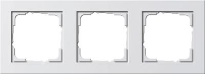 Gira E2 afdekraam 3-voudig zuiverwit mat