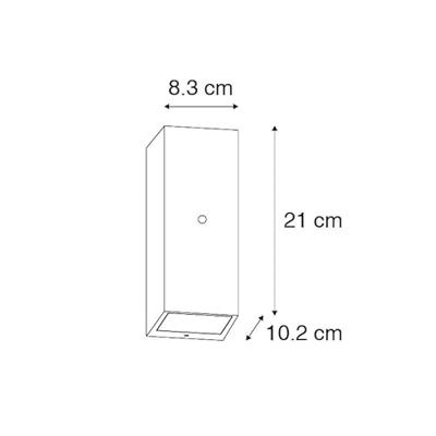 QAZQA Wandlamp zwart 2-lichts IP44 met bewegingssensor - Baleno