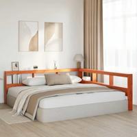 Boekenkast Hoofdeinde L-vormig 200 cm grenenhout wasbruin - thumbnail