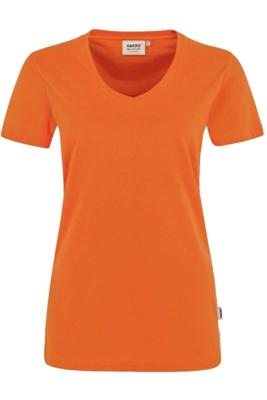 Hakro 181 Women's V-neck shirt MIKRALINAR® - Orange - 5XL