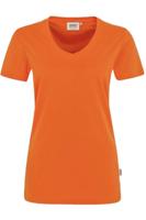 Hakro 181 Women's V-neck shirt MIKRALINAR® - Orange - 5XL - thumbnail