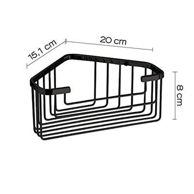Hoekdraadmand Sapho Smart 20x8x15.1 cm Mat Zwart Hoekdraadmand Sapho Smart 20x8x15.1 cm Mat Zwart