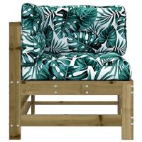 Hoekbank met kussens gempregneerd grenenhout - thumbnail