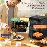 COSORI Turbo Tower Chef Edition Airfryer - 10,8L Capaciteit - 2 Tanks - 6 Programma's - 2630W - Zwart - thumbnail