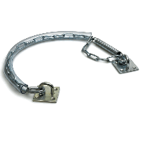 Stormketting met veer zwaar RVS - thumbnail