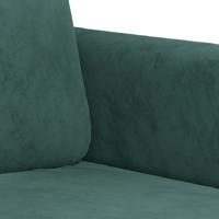 3-delige Loungeset met kussens fluweel donkergroen - thumbnail