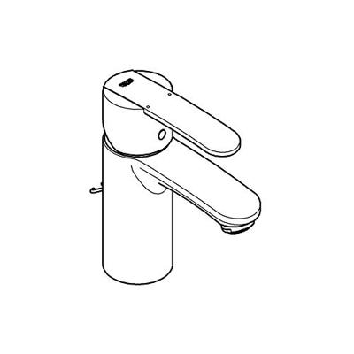 Wastafelkraan Grohe Wave Cosmopolitan S-size met Ketting Chroom - thumbnail