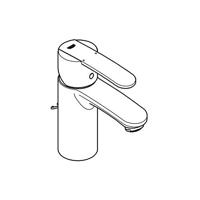 Grohe Wastafelkraan Wave Cosmopolitan S-size met Ketting Chroom - thumbnail