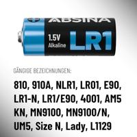 Absina N batterij (lady) N (lady) Alkaline 1.5 V 800 8 stuk(s) - thumbnail