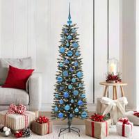 VidaXL Kunstkerstboom met 150 led groen 150 cm pvc en plastic en staal - thumbnail