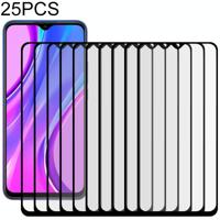 Voor Xiaomi Redmi 9 25 PCS Full Glue Full Screen Tempered Glass Film (Zwart) - thumbnail