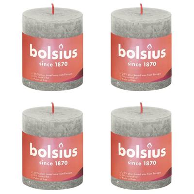 Bolsius rustiek stompkaars 80/68 sandy grey a4