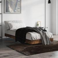 Bedframe zonder matras hout gerookt eikenkleurig 75x190 cm - thumbnail