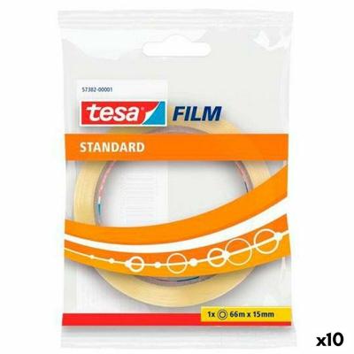 Plakband TESA Standard 66 m 15 mm Transparant (10 Stuks)