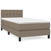 Boxspring met matras stof taupe 80x200 cm - thumbnail