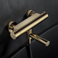 Badthermostaat Hotbath Cobber Opbouw Wegdraaibare Omstel 2-knop Gepolijst Messing Living Colours - thumbnail