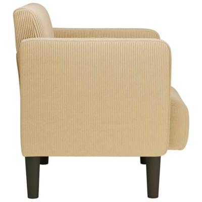Fauteuil met armleuningen 54 cm corduroy stof lichtgroen grijs