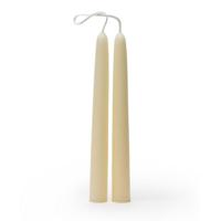 Gebleekte bijenwas dompelkaarsen ø 2,2 cm 20 cm - 2 kaarsen - thumbnail
