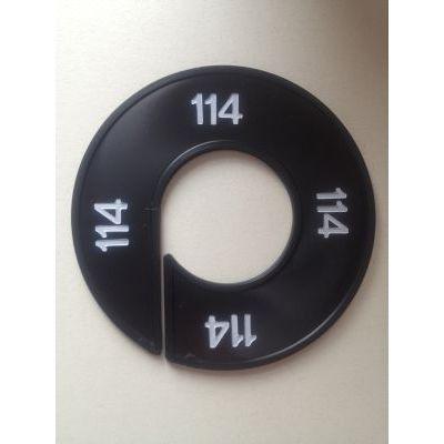 Maatring 9cm zwart/wit 114