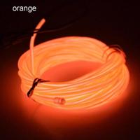 Flexibele LED licht EL Wire string strip touw Glow decor Neon Lamp USB controlle 3M energiebesparende masker glazen gloed lijn F277 (oranje licht) - thumbnail