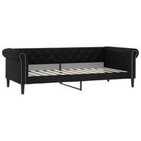 Slaapbank met matras 90x200 cm kunstleer zwart - thumbnail