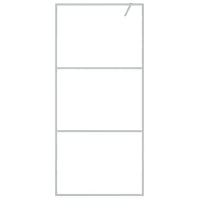 Inloopdouchewand 90x195 cm transparant ESG-glas zilverkleurig - thumbnail