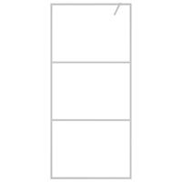 Inloopdouchewand 90x195 cm transparant ESG-glas zilverkleurig - thumbnail