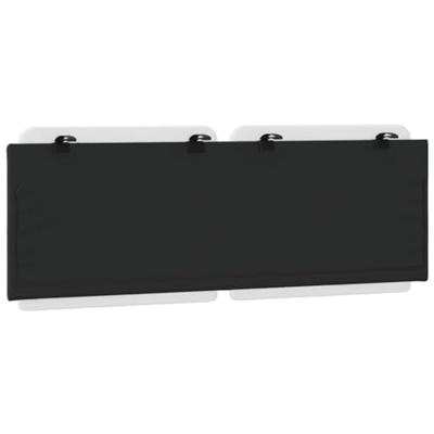 Hoofdbordkussen 140 cm kunstleer wit en zwart