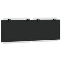 Hoofdbordkussen 140 cm kunstleer wit en zwart - thumbnail