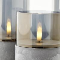 Kaars LED Brilliant Grijs Metaal 3 Stuks - thumbnail