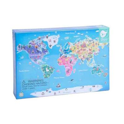 Classic World houten legpuzzel wereldkaart, 48st.