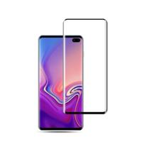 mocolo 0.33mm 9H 3D ronde rand Tempered glas Film voor Galaxy S10 vingerafdruk ontgrendelen wordt niet ondersteund (zwart) - thumbnail