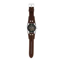 Fossil CH2891 Horloge Coachman Chronograaf staal-leder zilverkleurig-zwart-bruin 44 mm - thumbnail