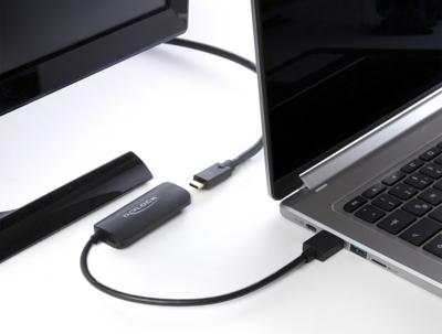DeLOCK 64212 video kabel adapter 0,18 m HDMI Type A (Standaard) USB Type-C + Micro-USB Zwart