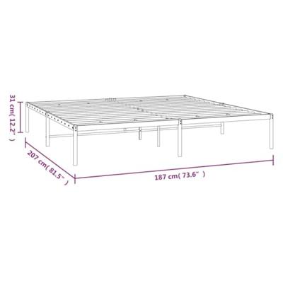 Bedframe metaal wit 180x200 cm