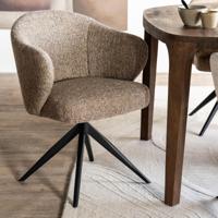 Eleonora Draaibare Eetkamerstoel 'Connor' kleur Bruin - thumbnail