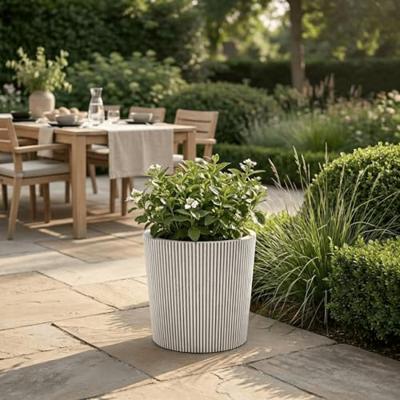 Capi nature groove nl conisch vaas 45x41 cm zwart