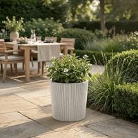 Capi groove nl conisch vaas 36x34 cm zwart goud - thumbnail