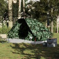 Koepeltent 4-persoons waterdicht camouflage - thumbnail