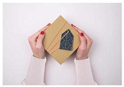 Folia dozen voor decoratie, vierkant, uit karton, pak van 12 stuks in geassorteerde maten, bruin