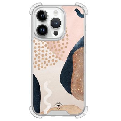 iPhone 14 Pro siliconen shockproof hoesje - Abstract dots