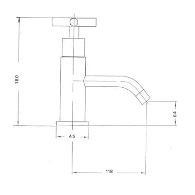 Fonteinkraan Sapho Axia 1-knop Gebogen 18 cm Chroom Fonteinkraan Sapho Axia 1-knop Gebogen 18 cm Chroom