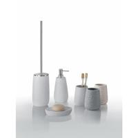 Tandenborstelhouder Sapho Gemini Vrijstaand 11.1x8.7 cm Polyresin Wit Sapho - thumbnail
