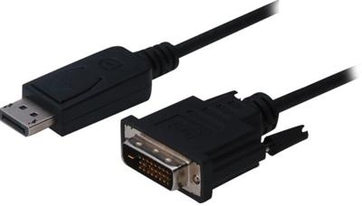Digitus DB-340301-020-S DisplayPort-kabel DisplayPort / DVI Adapterkabel DisplayPort-stekker, DVI-D 24+1-polige stekker 2.00 m Zwart Rond, Afgeschermd
