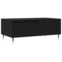 Salontafel 90x50x36,5 cm bewerkt hout zwart - thumbnail