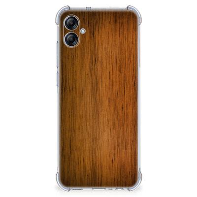 Samsung Galaxy A04e Stevig Telefoonhoesje Donker Hout Samsung Galaxy A04e Stevig Telefoonhoesje Donker Hout
