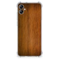Samsung Galaxy A04e Stevig Telefoonhoesje Donker Hout - thumbnail