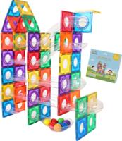 Gladi Magnetisch Speelgoed - Knikkerbaan - 128 delig - thumbnail