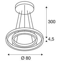 SLV ONE DOUBLE 1004767 LED-hanglamp LED vast ingebouwd 49.23 W Zwart - thumbnail